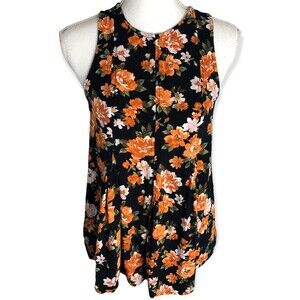 American Eagle Floral Open Back Babydoll Tank Top - S